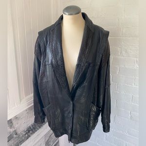 Beautiful 80s leather jacket UNISEX